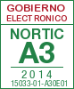 Sello de certificación de la A3:2014 con el NIU 13003-01-A30E26