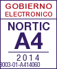 Sello de certificación de la A4:2014 con el NIU 13003-01-A414060